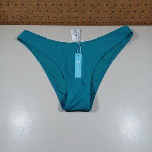 Cupshe womens solid ocean bikini swim bottoms L NWT